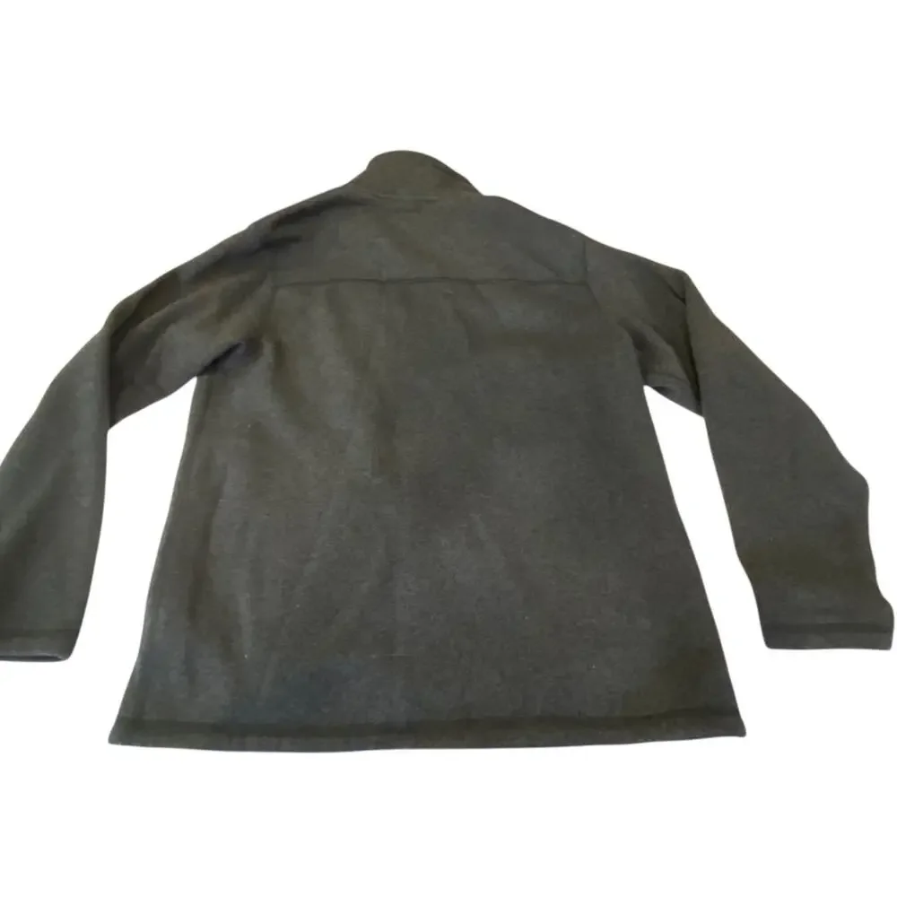 The North Face Sweater Fleece Full Zip Jacket Dark Gray Charcoal Mens Large L